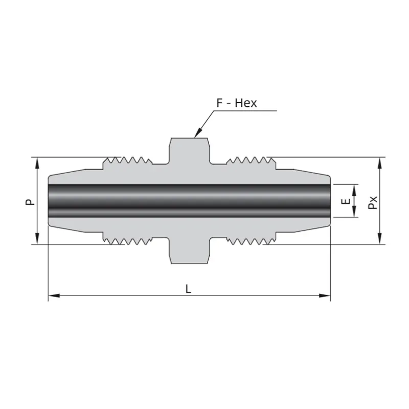 Adaptador Baixa Pressão Macho x Macho (LP Male to LP Male) – Série LPF (MTM)