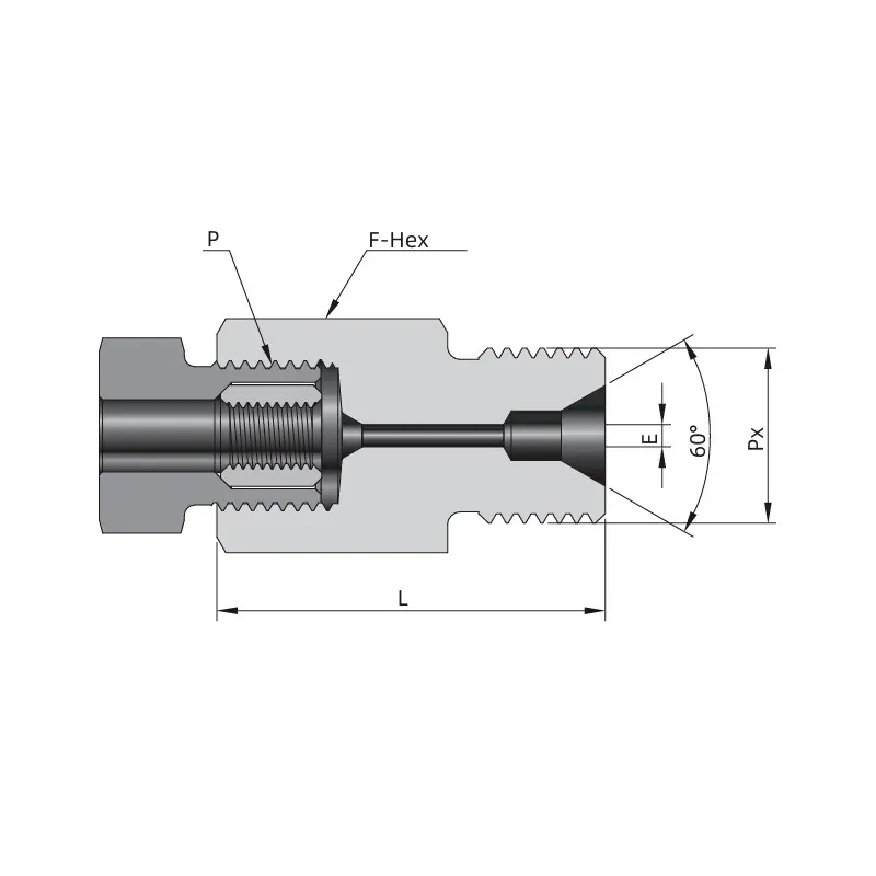 Adaptador Fêmea Alta Pressão para Mangueira Tipo M 