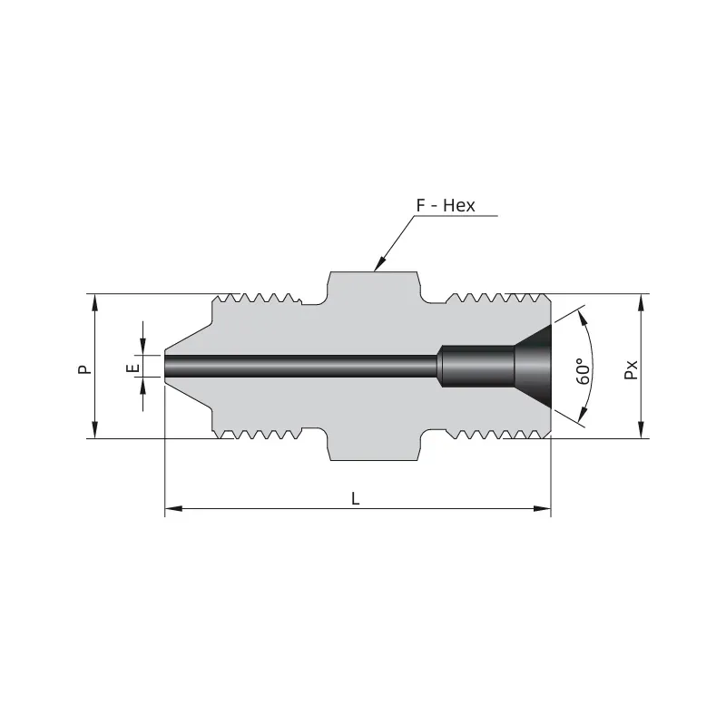 Adaptador Macho Alta Pressão para Mangueira Tipo M – Série HPF-MTM-RH