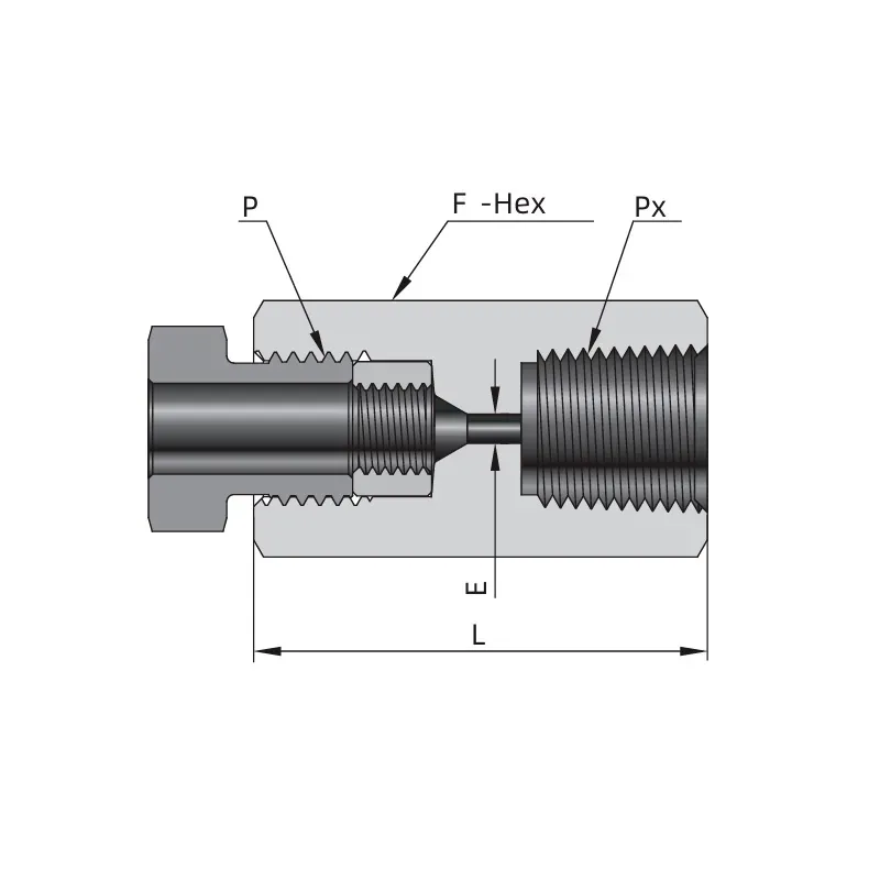 Adaptador Fêmea Média Pressão para Fêmea NPT — MPF-FTF-FNPT Series