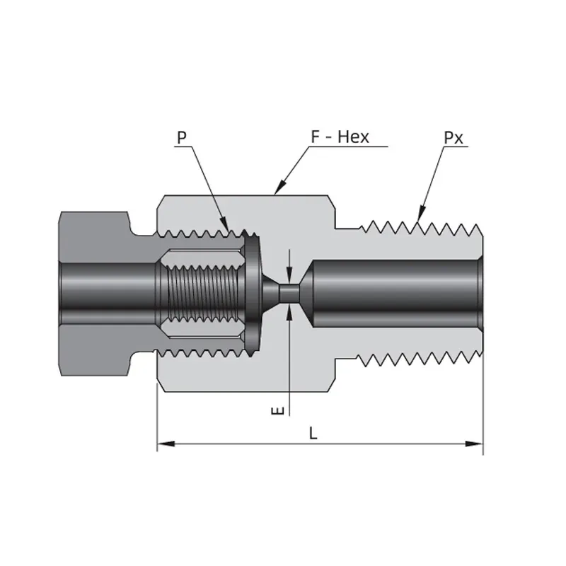 Adaptador Fêmea Alta Pressão para Rosca Macho NPT 