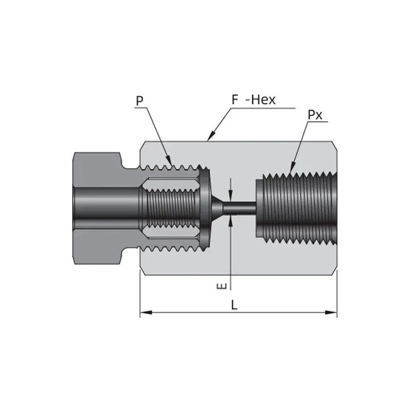 Adaptador Fêmea Alta Pressão para Fêmea NPT