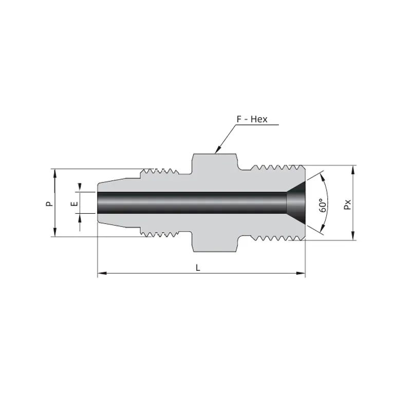 Adaptador Baixa Pressão Macho para Mangueira Tipo M – Série LPF-MTM-RH