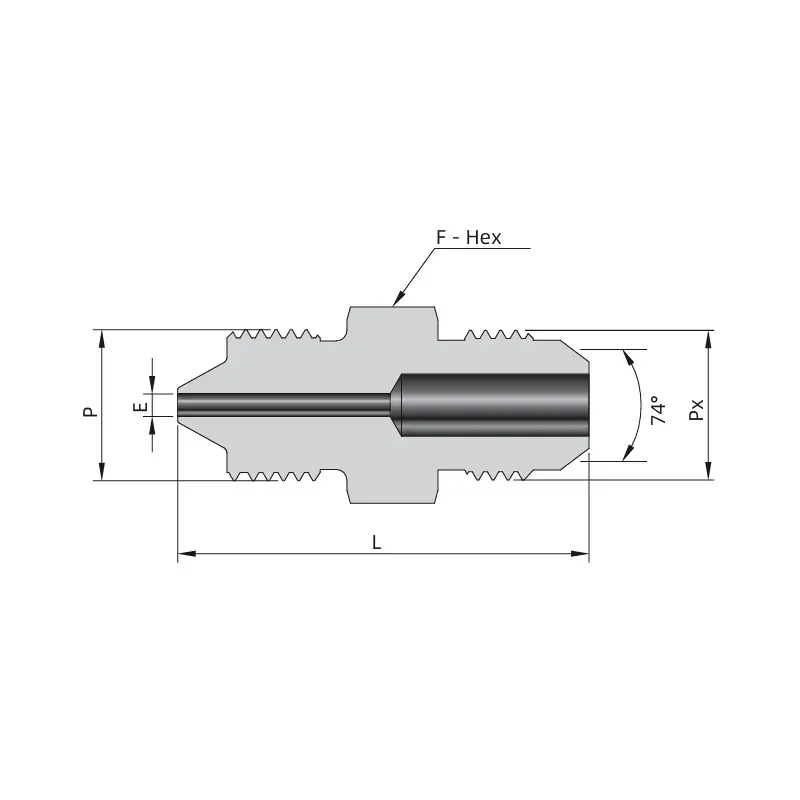 Adaptador Macho Alta Pressão para JIC Macho – Série HPF-MTM-AN